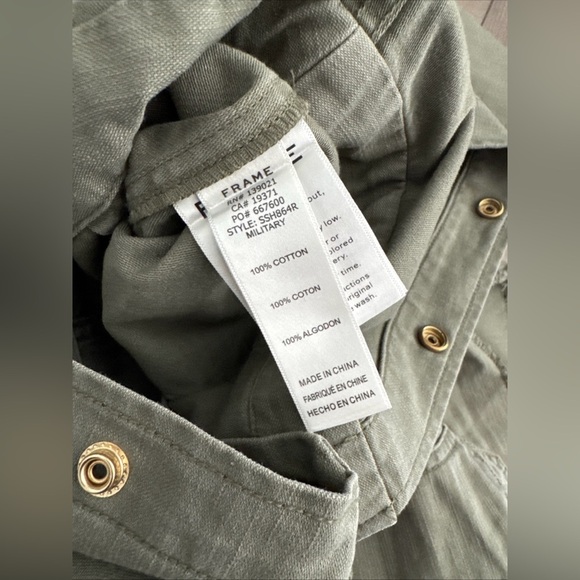 Frame Military Denim Utility Romper Green Size Small - Picture 5 of 10